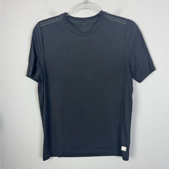 VUORI | Men’s Black Current Tech Tee Lightweight Contrast Stitch Size Medium - Picture 4 of 11